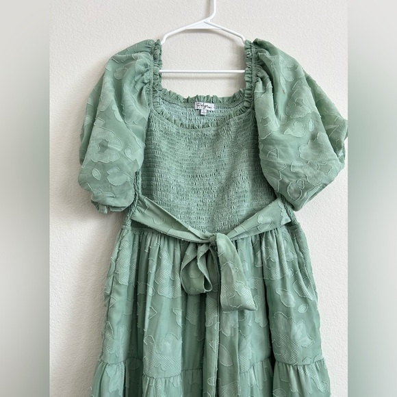 Polagram Midi Dress with Puffy Sleeve | size L - Picture 8 of 12